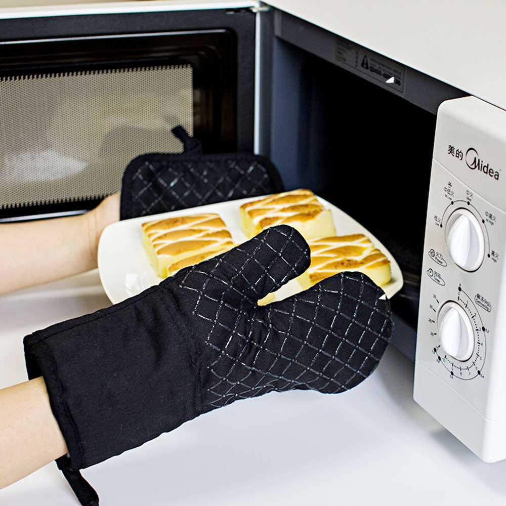 Oven Mitt Silicone - Силиконовые термостойкие перчатки для духовки, толстые,