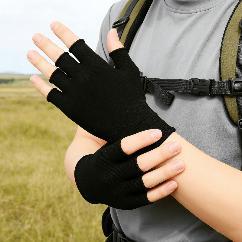 Черные вязаные перчатки без па – обзор и цена Fingerless Glove Knit