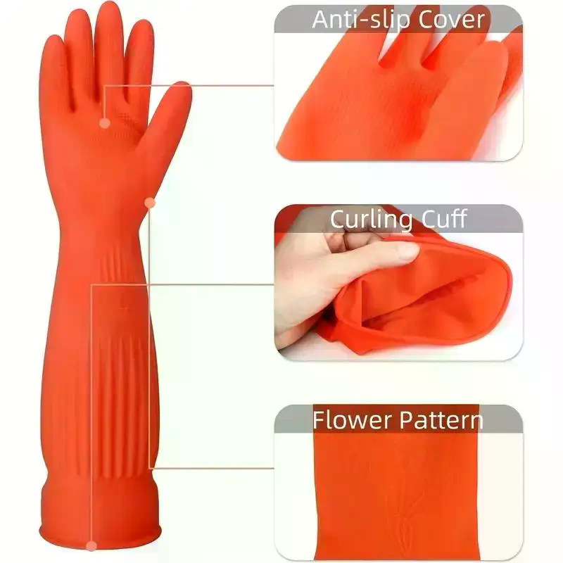 Длинные многоразовые резиновые – обзор и цена Dish Glove Rubber