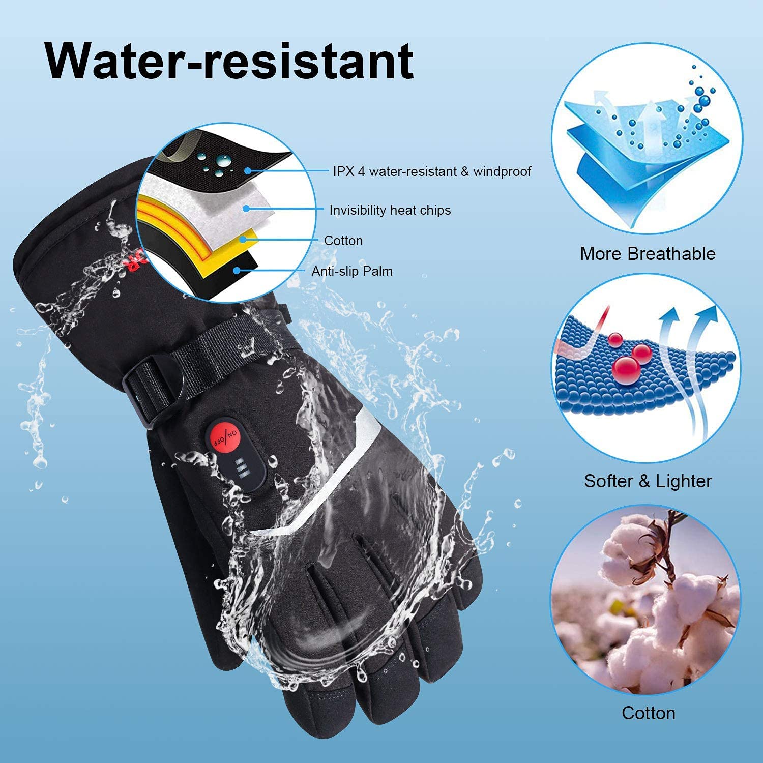 Зимние перчатки с подогревом « – обзор и цена Ski Glove Waterproof